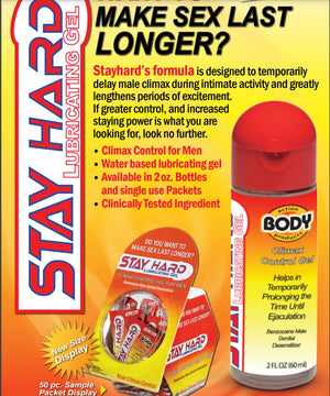 Body Action Stayhard Climax Control Lubricant 60 ML 2.3 FL OZ