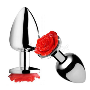 Booty Sparks Red Rose Anal Plug Small Anal - Anal Metal Toys Booty Sparks 