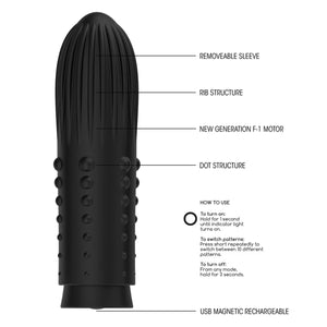 Shots Elegance Turbo Rechargeable Bullet Lush Black buy in Singapore LoveisLove U4ria
