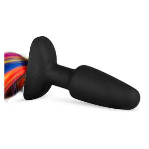 Easytoys Silicone Anal Plug with Rainbow Pony Tailbuy in Singapore LoveisLove U4ria