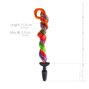 Easytoys Silicone Anal Plug with Rainbow Pony Tailbuy in Singapore LoveisLove U4ria