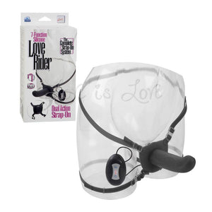 CalExotics 7-Function Silicone Love Rider Dual Action Strap-On Strap-Ons & Harnesses - Vibrating Strap-Ons CalExotics 