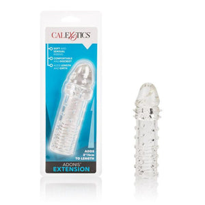 CalExotics Adonis Extension Penis Sleeve 2 Inch Clear or Smoke (Newly Replenished on Apr 19) For Him - Penis Sheath/Sleeve Calexotics Clear 