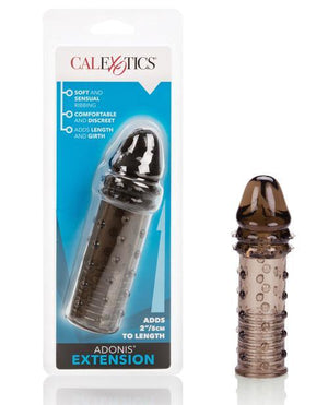 CalExotics Adonis Extension Penis Sleeve 2 Inch Clear or Smoke (Newly Replenished on Apr 19) For Him - Penis Sheath/Sleeve Calexotics Smoke 
