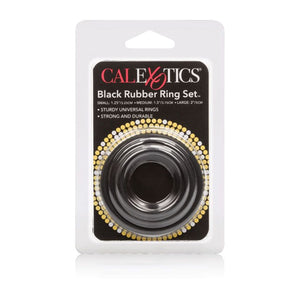 CalExotics Back Rubber Ring 3 Piece Set Cock Rings - Cock Ring Sets Calexotics 