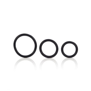 CalExotics Back Rubber Ring 3 Piece Set Cock Rings - Cock Ring Sets Calexotics 