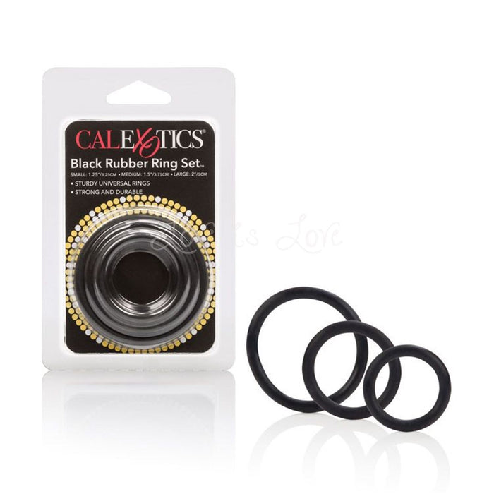 CalExotics Black Rubber Ring 3 Piece Set