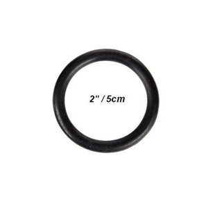 CalExotics Black Rubber Ring 1.25 In Small or 1.5 inch Medium or 2 Inch Large (New Packaging) For Him - Cock Rings Calexotics 