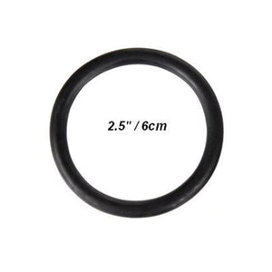 CalExotics Black Rubber Ring 1.25 In Small or 1.5 inch Medium or 2 Inch Large (New Packaging) For Him - Cock Rings Calexotics 