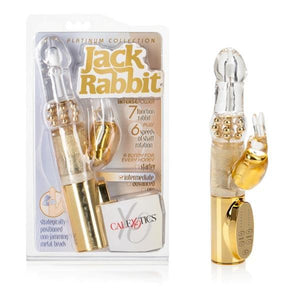 CalExotics Jack Rabbit Platinum Collection Intermediate User Silver or Gold Vibrators - Rabbit Vibrators CalExotics Gold 