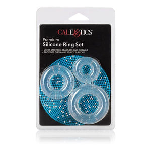 CalExotics Premium Silicone Ring Set Clear Cock Rings - Cock Ring Sets CalExotics 