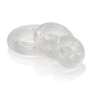 CalExotics Premium Silicone Ring Set Clear Cock Rings - Cock Ring Sets CalExotics 