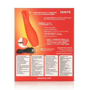 CalExotics Red Hot Ignite Rechargeable 10 Functions Clit Massager Vibrators - Clit Stimulation & G-Spot CalExotics 