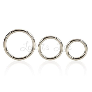 CalExotics Silver Ring 1.75 inch small or 2 inch medium or 2.5 inch large (Per Piece) Cock Rings - Metal Cock Rings CalExotics 