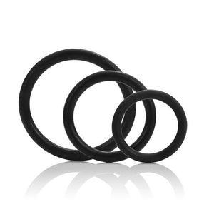 CalExotics Tri-Rings Multi Purpose 3 Rings in Black or Ivory For Him - Cock Ring Sets Calexotics 