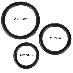 CalExotics Tri-Rings Multi Purpose 3 Rings in Black or Ivory For Him - Cock Ring Sets Calexotics 