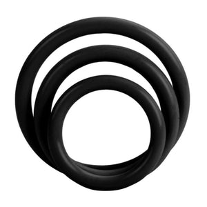 CalExotics Tri-Rings Multi Purpose 3 Rings in Black or Ivory For Him - Cock Ring Sets Calexotics 