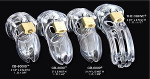 CB-X CB-3000 3 Inch Male Chastity Device Clear For Him - Chastity Devices CB-X 