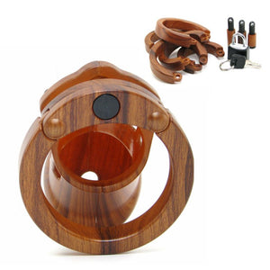 CB-X CB-6000 3.25 Inch Male Chastity Device Designer Collection Wood or Camouflage Finish For Him - Chastity Devices CB-X 