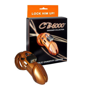 CB-X CB-6000 3.25 Inch Male Chastity Device Designer Collection Wood or Camouflage Finish For Him - Chastity Devices CB-X Wood 