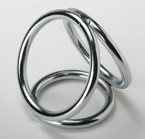 Chrome Plated Stainless Steel Cock Cage and Ball 3 Rings Small or Large  Buy in Singapore LoveisLove U4Ria 