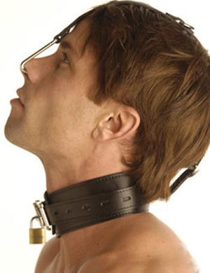 Collar With Nose Hook Bondage - Collars & Leash Master Series 