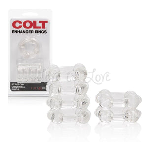 Colt Enhancer Rings Clear Cock Rings - Stretchy Cock Rings Colt by CalExotics 