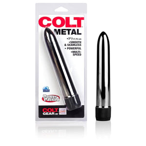 COLT Metal Rod Silver Vibrator Vibrators - Classic/Traditional Colt by CalExotics 7 Inch (2 x Size C Batteries) 