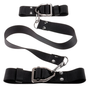 Command By Sir Richard's Deluxe Cuff Set Black And Stainless Steel bondage - COMMAND By Sir Richard's Pipedream Products 