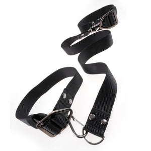 Command By Sir Richard's Deluxe Cuff Set Black And Stainless Steel bondage - COMMAND By Sir Richard's Pipedream Products 