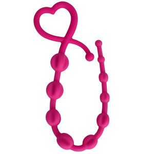 Curve Gossip Hearts N Spurs Anal Bead Magenta (Retail Silicone Anal Bead Best Seller) Anal - Anal Beads & Balls Curve Novelties 