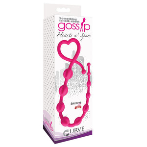 Curve Gossip Hearts N Spurs Anal Bead Magenta (Retail Silicone Anal Bead Best Seller) Anal - Anal Beads & Balls Curve Novelties 