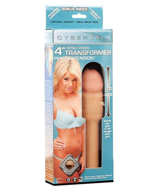 CyberSkin Transformer 4 Inch Xtra Thick Penis Extension For Him - Penis Extension Topco Sales 