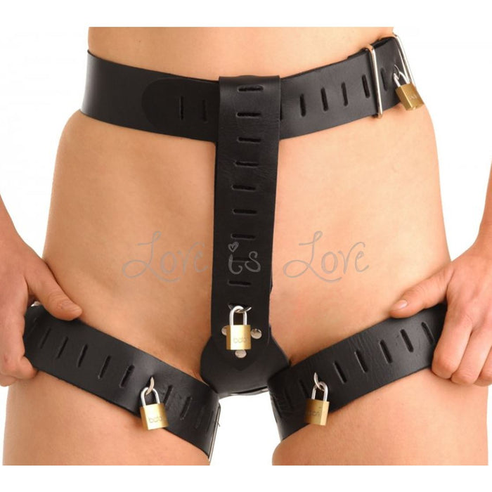 Strict Leather Deluxe Locking Women Chastity Belt SP365SM [Clearance]