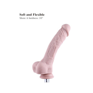 Hismith 9.1" Silicone Dildo in Flesh For Hismith Sex Machine With KlicLok Connector 7.5" Insertable Length buy in Singapore LoveisLove U4ria