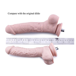 Hismith 9.1" Silicone Dildo in Flesh For Hismith Sex Machine With KlicLok Connector 7.5" Insertable Length buy in Singapore LoveisLove U4ria