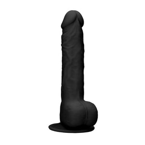 Shots RealRock Silicone Dildo With Balls 24 cm Black or Flesh buy in Singapore LoveisLove U4ria