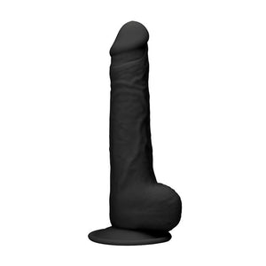 Shots RealRock Silicone Dildo With Balls 24 cm Black or Flesh buy in Singapore LoveisLove U4ria