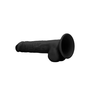 Shots RealRock Silicone Dildo With Balls 24 cm Black or Flesh buy in Singapore LoveisLove U4ria