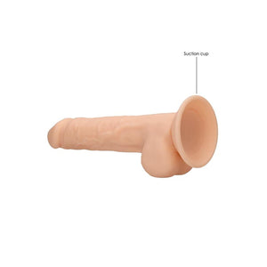 Shots RealRock Silicone Dildo With Balls 24 cm Black or Flesh buy in Singapore LoveisLove U4ria