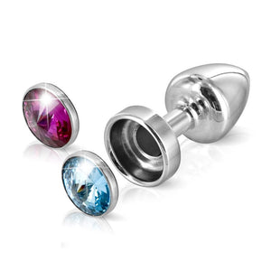 Diogol Anni Butt Plug Magnet Pink & Blue 30 MM Anal - Anal Metal Toys Diogol 