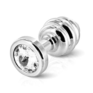 Diogol Ano Butt Plug Ribbed Silver Plated 30 MM Anal - Anal Metal Toys Diogol 