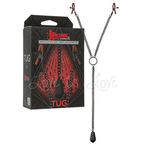 Doc Johnson Kink Tug Nipple Clips with Heavy Weight and Silicone Tips Nipple Toys - Nipple Clamps Doc Johnson 