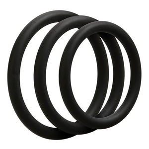Doc Johnson OptiMale 3 C-Ring Set Thin Black (Newly Replenished on May 19) Cock Rings - Cock Ring Sets Doc Johnson 