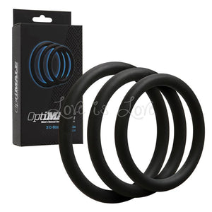 Doc Johnson OptiMale 3 C-Ring Set Thin Black (Newly Replenished on May 19) Cock Rings - Cock Ring Sets Doc Johnson 