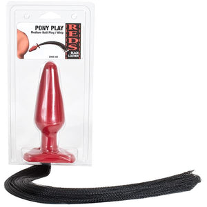 Doc Johnson Pony Play Whip With Butt Plug Anal - Tail & Jewelled Butt Plugs Doc Johnson Medium 14cm x 4cm 