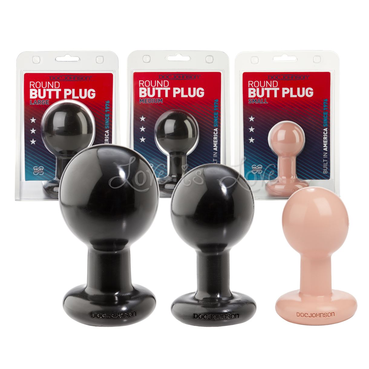 Doc Johnson Round Butt Plug (Limited Period Sale) Love is Love Doc Johnson Round Butt Plug (Limited Period Sale) Love is Love