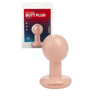 Doc Johnson Round Butt Plug Small or Medium or Large Anal - Oversized Anal Toys Doc Johnson Small White 