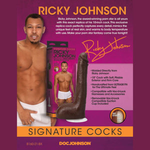 Doc Johnson Signature Cocks Ricky Johnson 10 Inch ULTRASKYN Cock with Removable Vac-U-Lock Suction Cup Buy in Singapore LoveisLove U4Ria