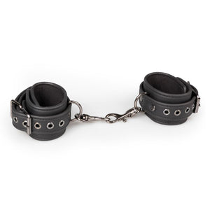 Easytoys Black Faux Leather Wrist Cuffs Bondage - Ankle & Wrist Restraints Easytoys 